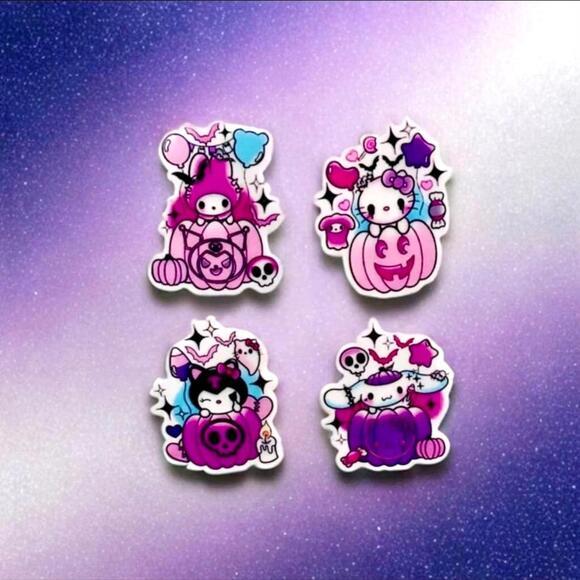 Other - Sanrio Halloween Magnets 4 Pcs, Hello Kitty Spooky Pink Pumpkin Melody Kuromi